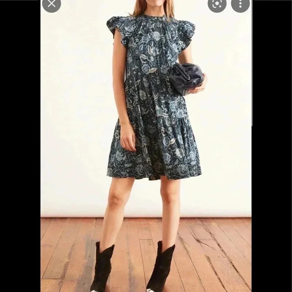 Ulla Johnson Kasim Dress in Midnight - Picture 1 of 6